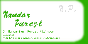 nandor purczl business card